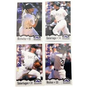 Set Of 26 Colorado Rockies Baseball Cards 1995 Playoff Team KC Life Insurance Co